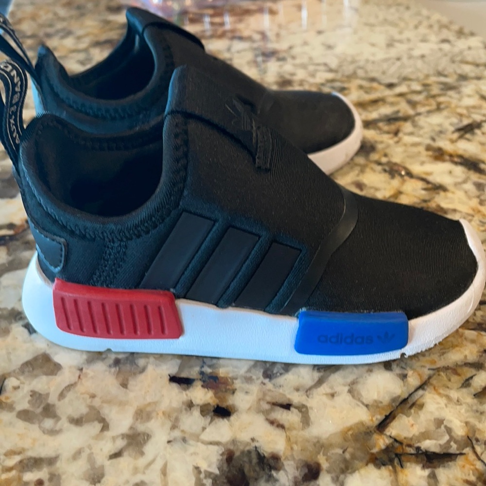 Toddler boy size 6 adidas shoes.